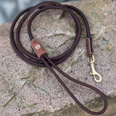 Jacson Brun Rundsytt Läderkoppel Design Alba 180cm x 7mm